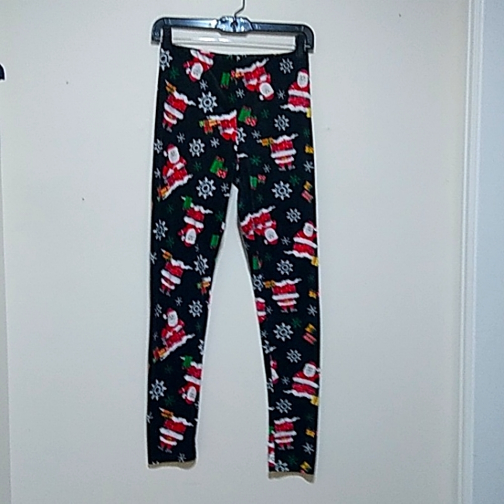 No Boundaries Junior's Plush Christmas Leggings